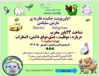 پاورپوینت چکیده نظریه ی مارتین سلیگمن  Martin   Seligman